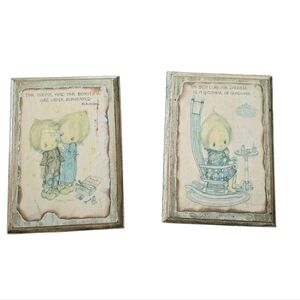 Vintage Wall Art Plaques with Hallmark Betsey Johnson Pictures